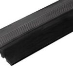 Value Black Floor Cable Tidy Protector - Cover For Temporary Use or Low Foot Traffic Areas - Fits 1 x 9mm Cable - Black - [VS-RO7]