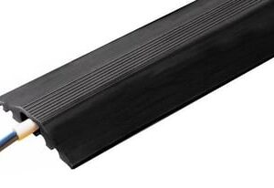 Value Black Floor Cable Tidy Protector - Cover For Temporary Use or Low Foot Traffic Areas - Fits 1 x 9mm Cable - Black - [VS-RO7]